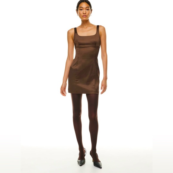 Ten by Babaton- Aritzia Mocha Curve Hugging Premiere Dress, 4 - Picture 1 of 14